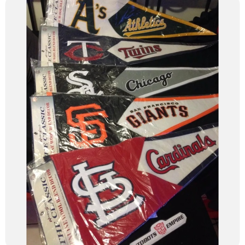 VTG Winning Streak MLB Baseball Wool Banner As Athletics White Sox Giants Twins